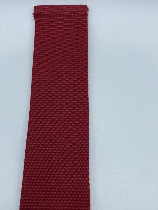 Men’s D-Ring Belt Size L Red Tan Beige Plaid Canvas 42” Casual Preppy Golf - Picture 10 of 11